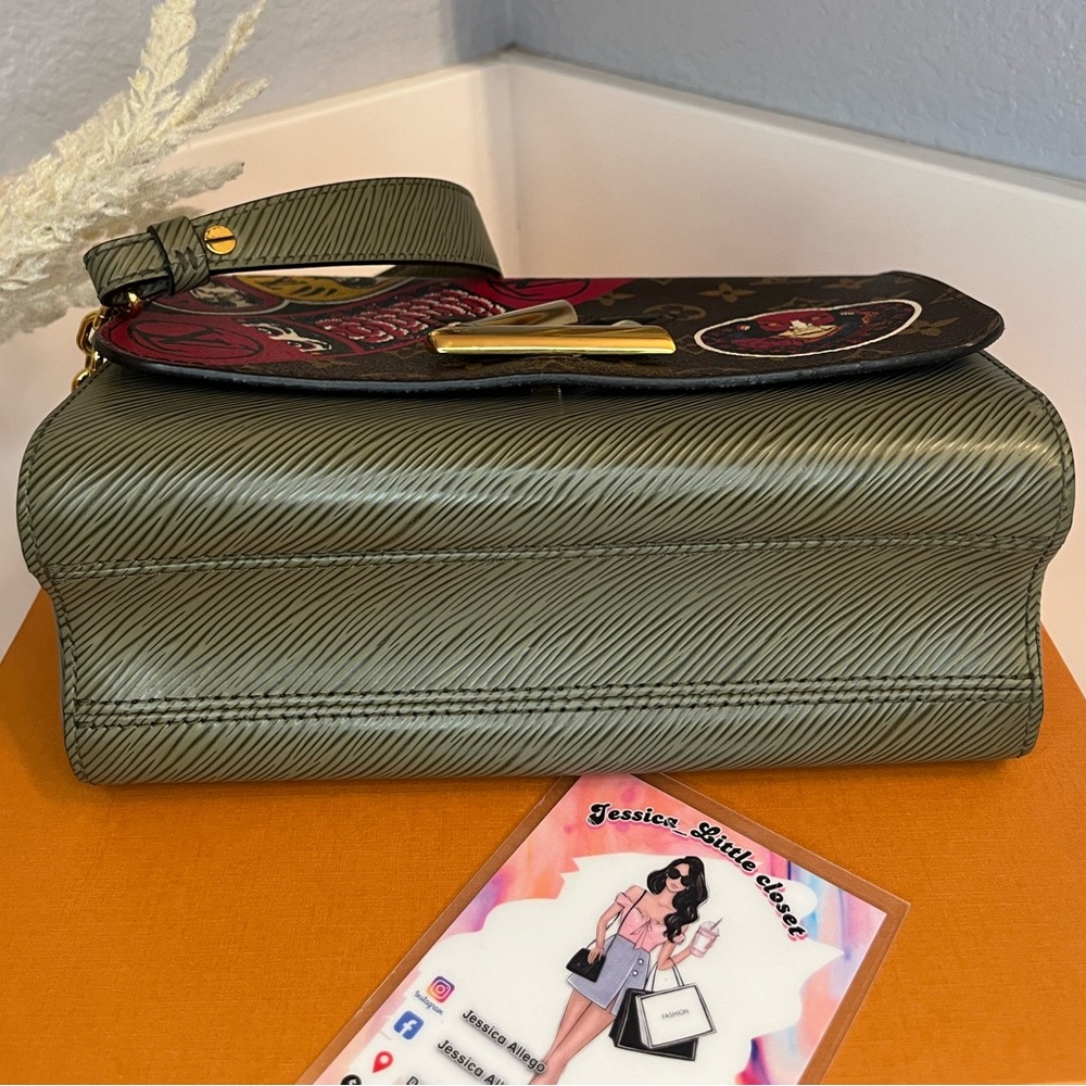 🎀 LOUIS VUITTON Epi Monogram Kabuki Twist Shoulder Bag MM Green - Picture 13 of 17